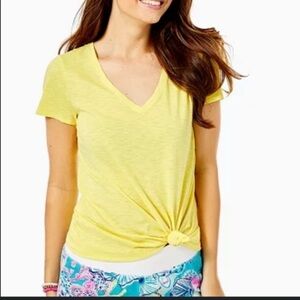 Lilly Pulitzer Yellow Short Sleeve Tee